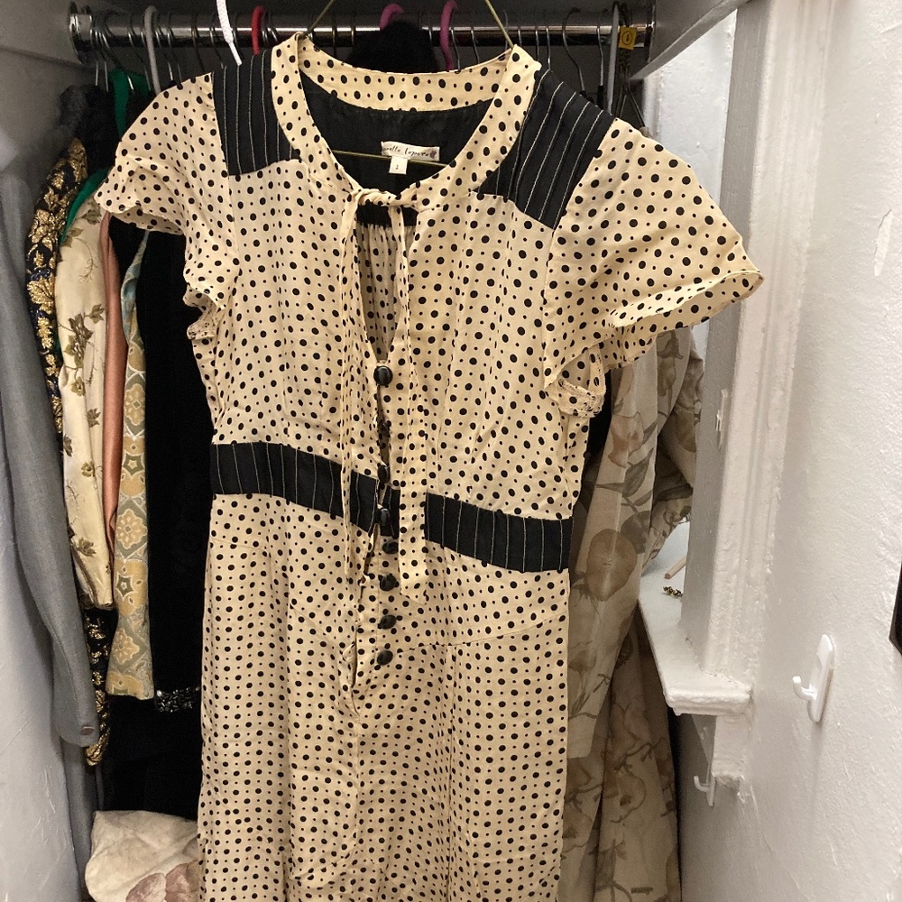 Nanette lepore 20’s inspired tie neck summer dress